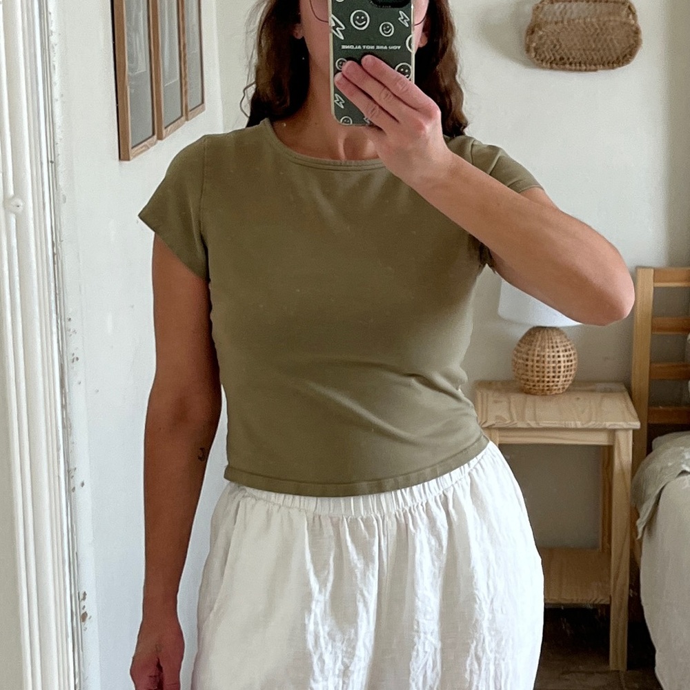 SOLD ~ Oddli The Basic Baby Tee in Sage Green